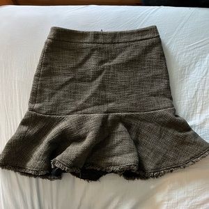 Ann Taylor Green Flare Skirt